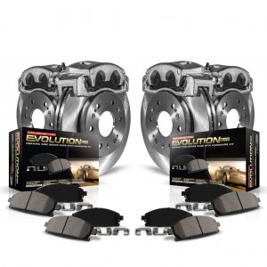 Honda Civic Brake Kit - Rear - PowerStop - Autospecialty Rotors + Evolution Ceramic Pads + Non-Coated Replacement Calipers - 2020 Honda Civic Brake Kit - Rear - PowerStop - Autospecialty Rotors + Evolution Ceramic Pads + Non-Coated Replacement Calipers - 2020